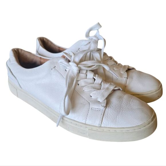 Frye Women’s Ivy Low Lace Sneakers‎ shoes in White Size 8 - Picture 1 of 9